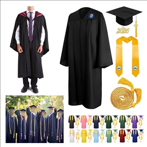 Adult Graduation Gown Cap Stole Set